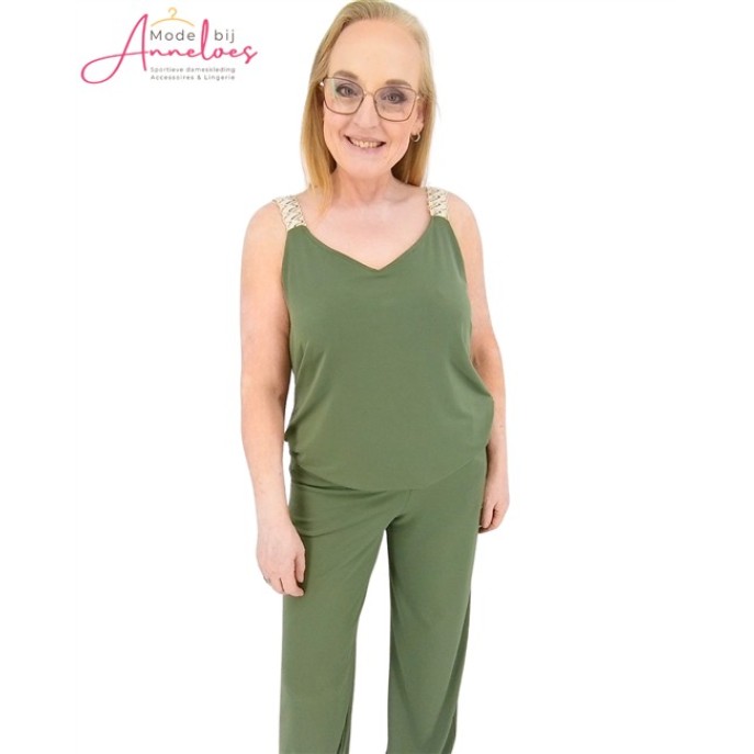 Batida Top weefband 2415 Groen / Khaki